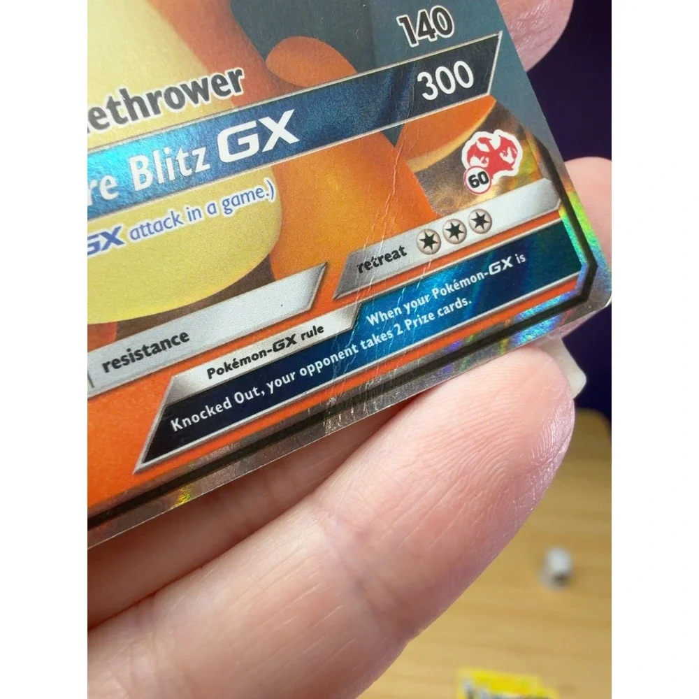 Pokemon Charizard GX 9/68 Hidden Fates Holo 2019 Damaged Crease Bent